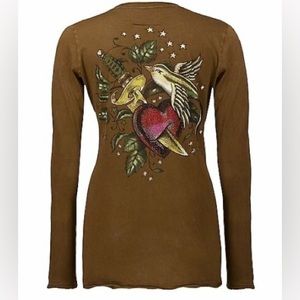 Sinful Starry Night Long Sleeve T-Shirt Size S